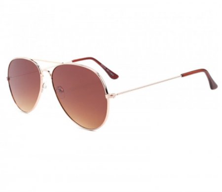 Flat Lens Aviator Metal Sunglasses AV013