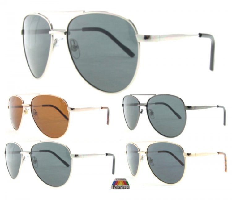 Aviator Metal Polarized Sunglasses 2001-S-P