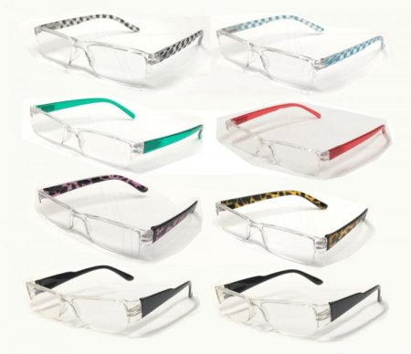 Fashion Plastic Half Rimless Reading Glasses 4 Style R9168/69/70/71