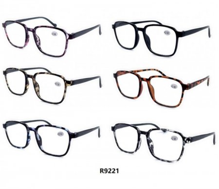 Fashion Plastic Reading Glasses 4 Style Asstd R9220-23