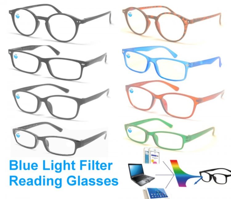 Blue Light Filter Reading Glasses 4 Style Asstd R9191/92/93/94